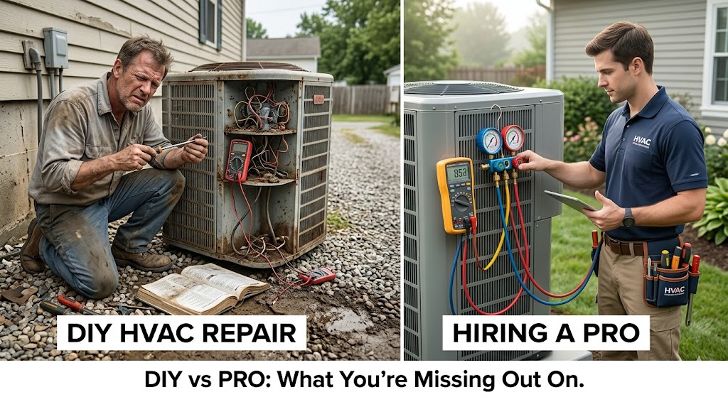 diy hvac repairs vs hiring professional